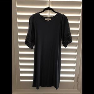 LOFT Size XS Eyelet Cuff Tee Dress